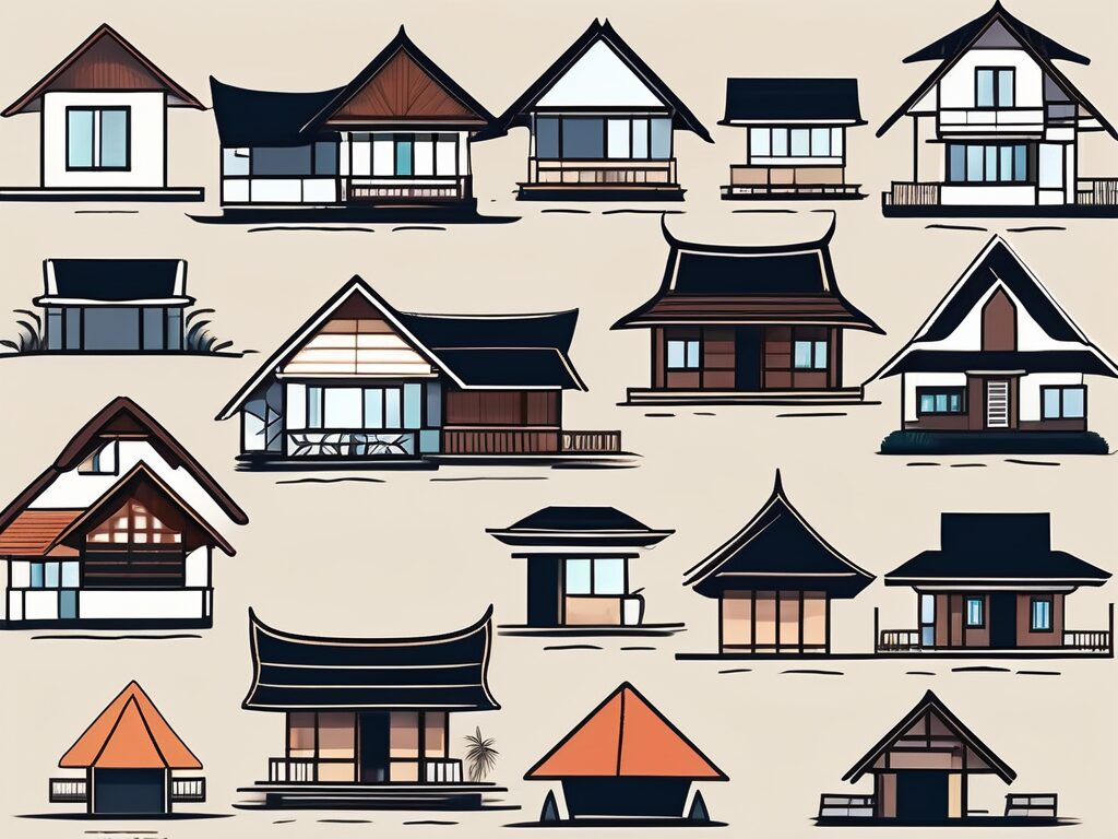 Seven different types of houses